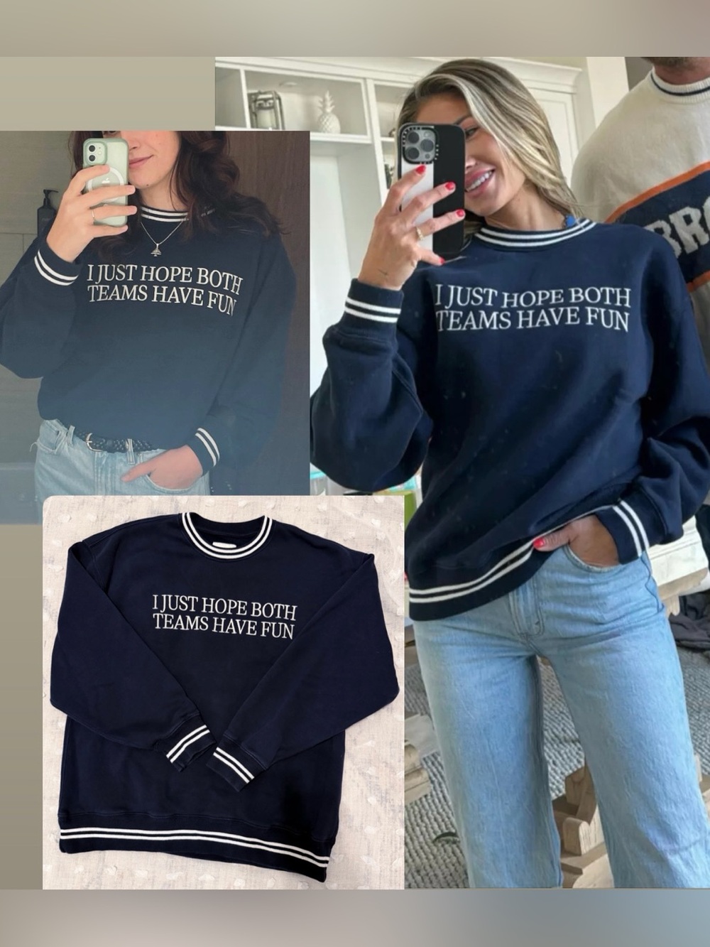 New! Viral Abercrombie Navy Sweater size M